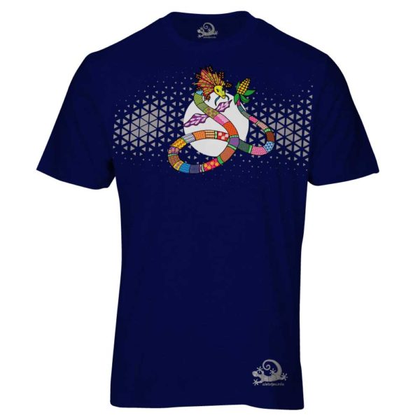 Camiseta Alebrije Serpiente Hombre Azul Marino