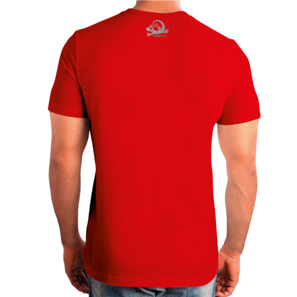 Camiseta Alebrije Hombre Rojo Atras Modelo