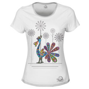 Camiseta Alebrije Pelicano Mujer Blanco